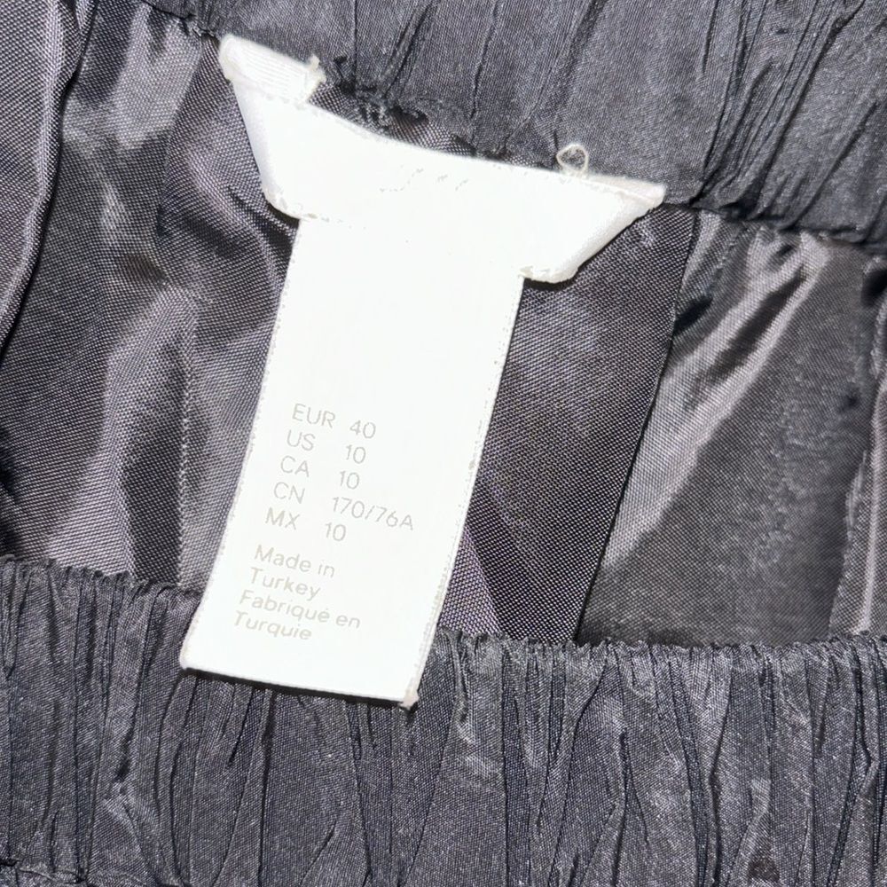 H&M black nylon skirt size 10 New without tags - Picture 6 of 6